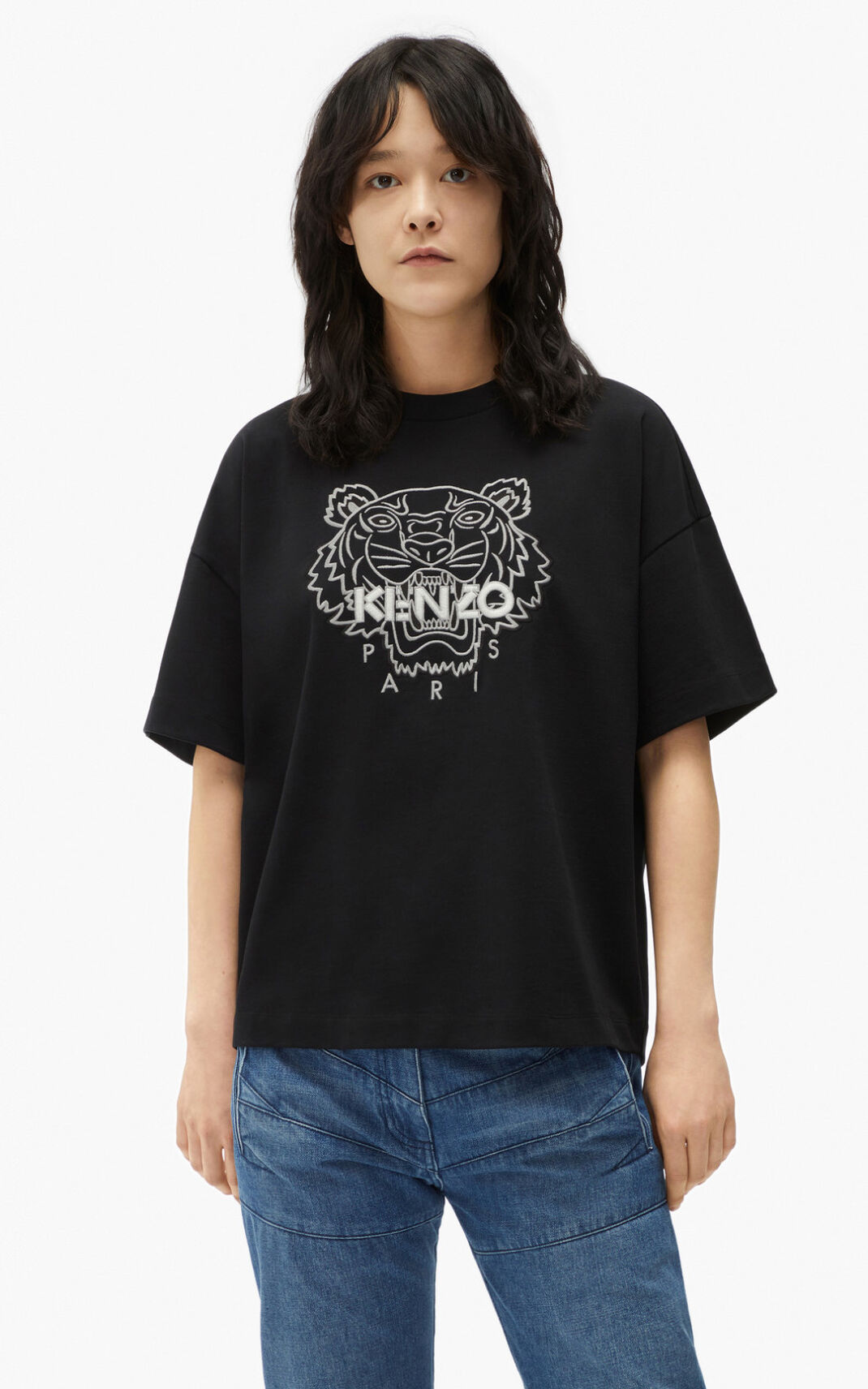 Camisetas Kenzo Tiger boxy Mujer Negras - SKU.8068708